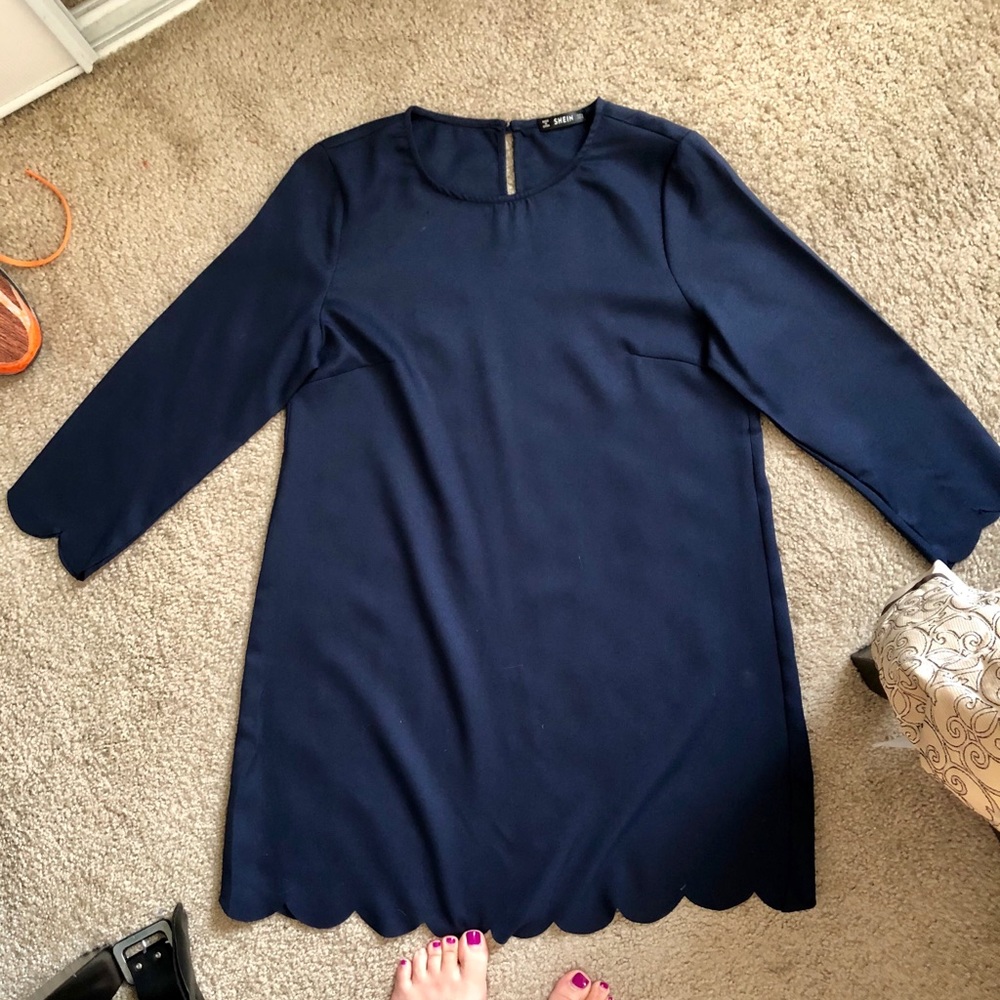 Shein dark blue dress